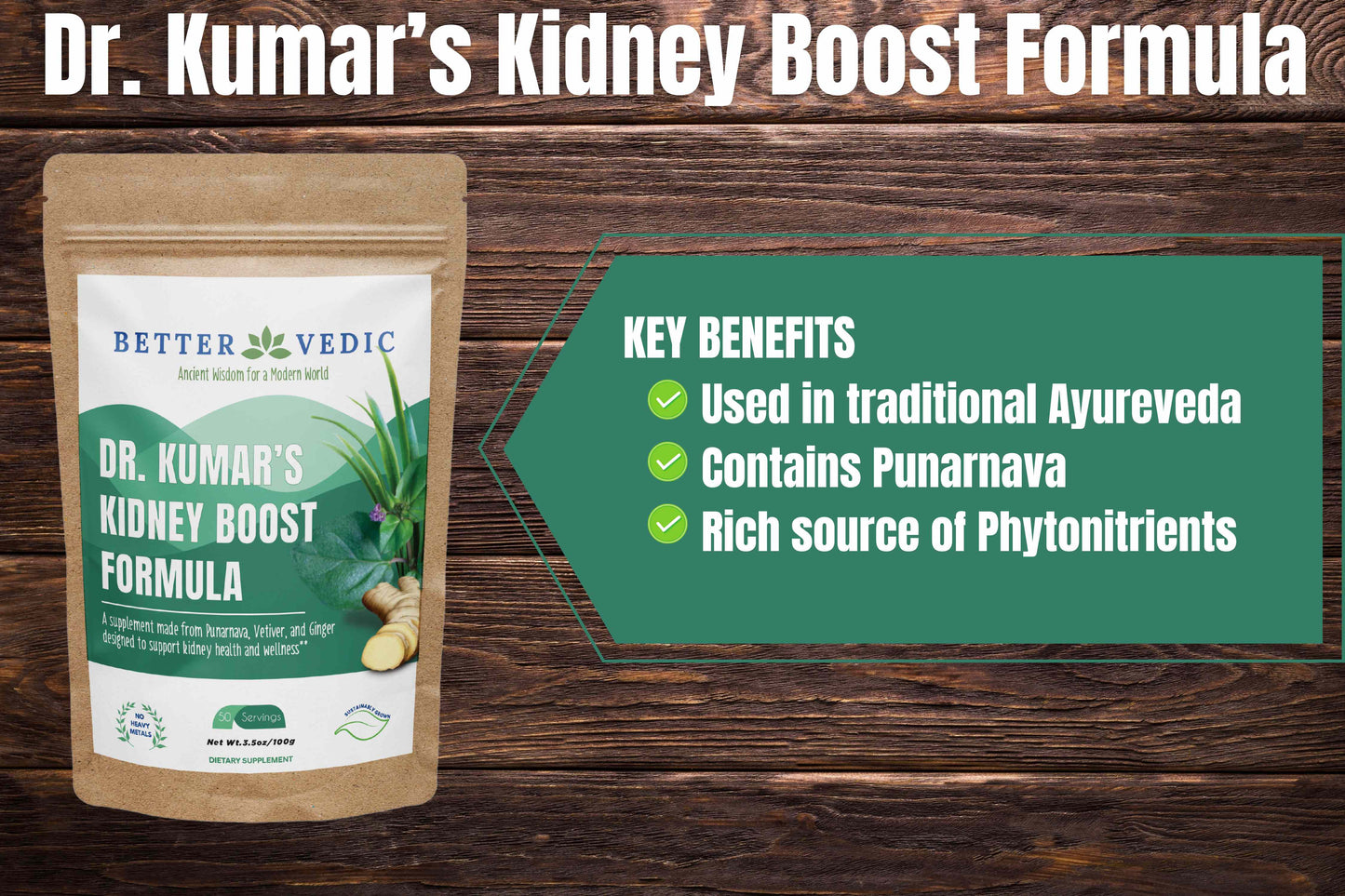 Key Benefits of Dr. Kumar's Kidney Boost Formula