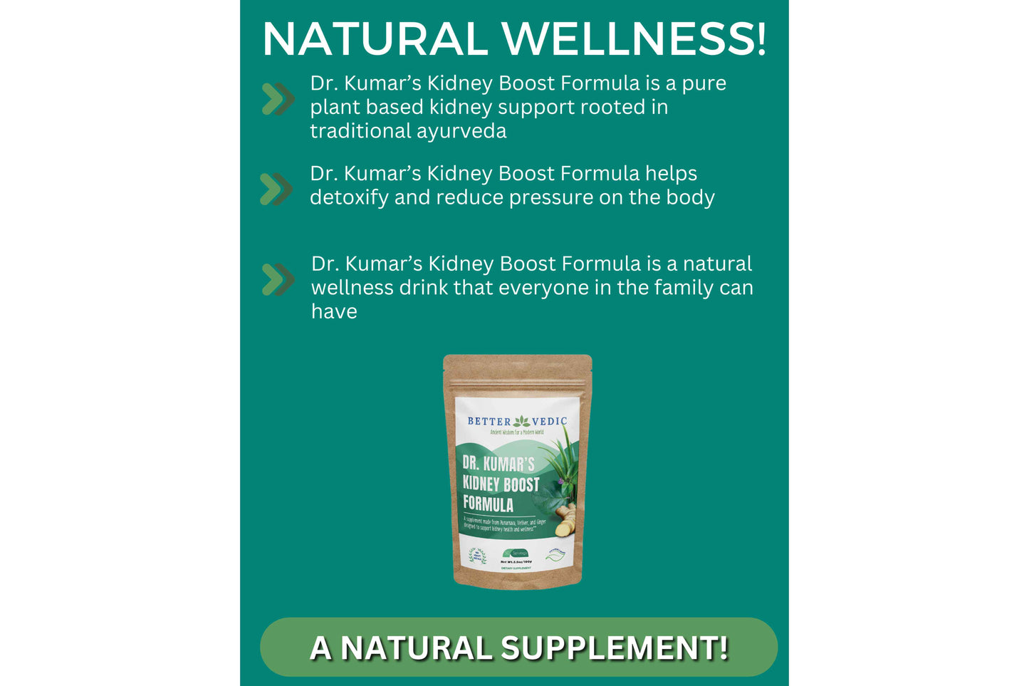 Kidney Boost Formula is a pure plant based kidney support rooted in ayurveda